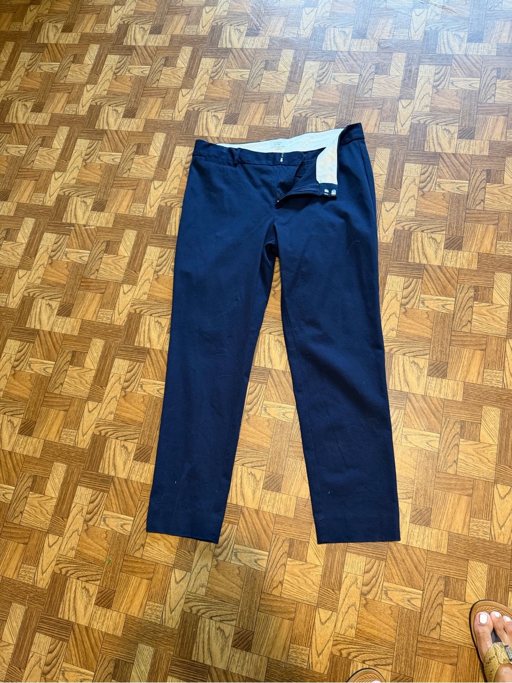 crown & ivy Women's Navy Straight Leg Pants